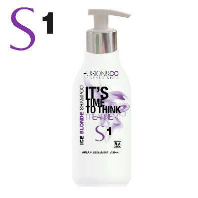 Fusion&CO It`s Time To Think Tretment S1 ICE Blonde Shampoo, Szampon Niwelujący Żółte Refleksy, 500ml